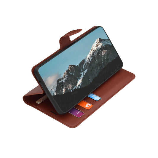 Ovitek za Honor 600 Pro / 600, Techsuit, usnjeni folio, rjav