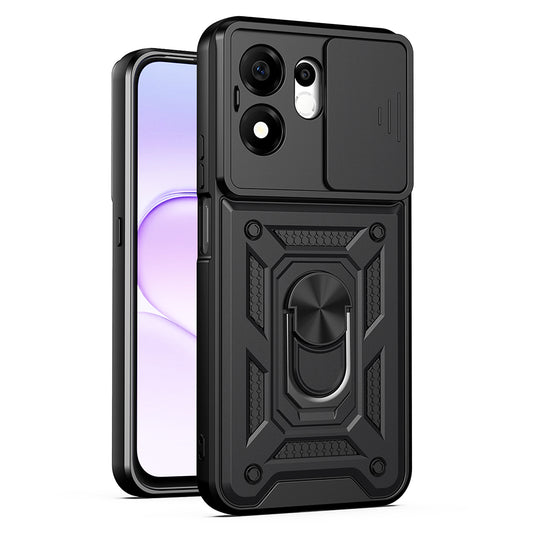 Ovitek za Honor 600 Smart, Techsuit, CamShield, Črn