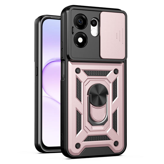Ovitek za Honor 600 Smart, Techsuit, CamShield, rožnato zlata
