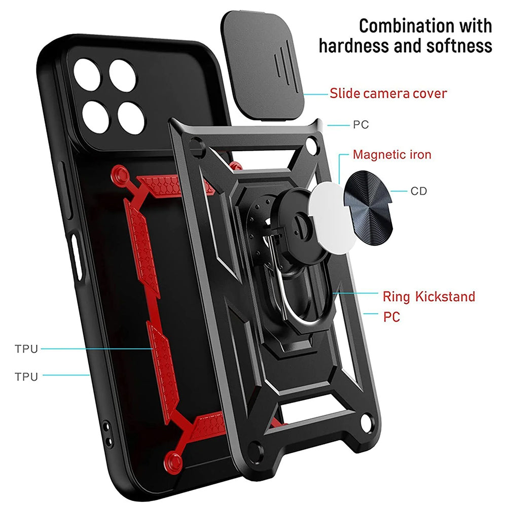 Ovitek za Honor 70 Lite / X6 / X8 5G, Techsuit, CamShield, Črn