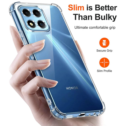 Ovitek za Honor 70 Lite / X6 / X8 5G, Techsuit, odporen na udarce, prozoren