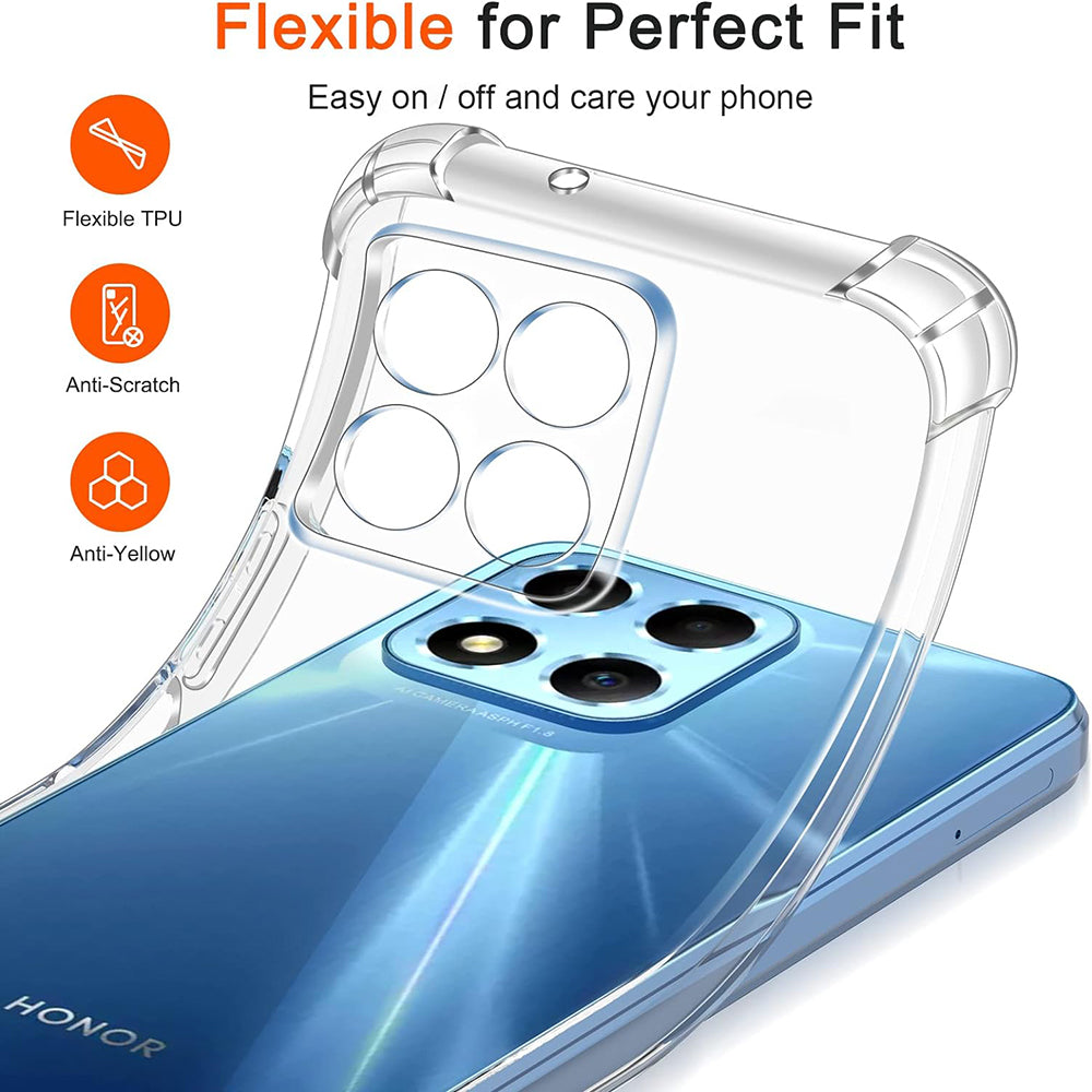 Ovitek za Honor 70 Lite / X6 / X8 5G, Techsuit, odporen na udarce, prozoren