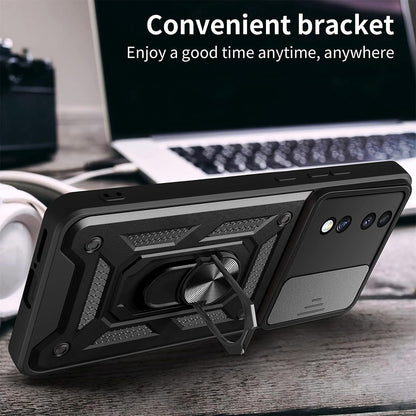 Ovitek za Honor 70, Techsuit, CamShield, Črn