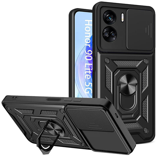 Ovitek za Honor 90 Lite, Techsuit, CamShield, Črn