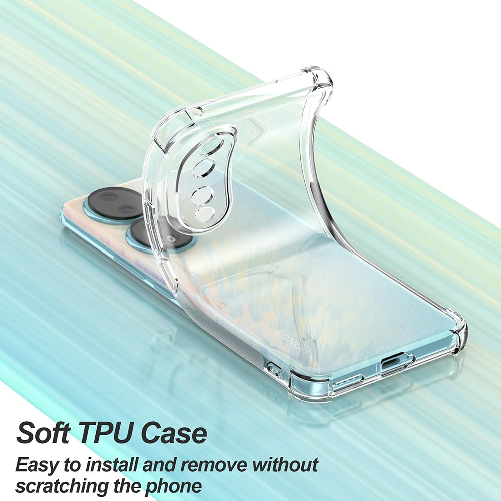 Ovitek za Honor 90 Pro, Techsuit, Proti udarcem Prozoren