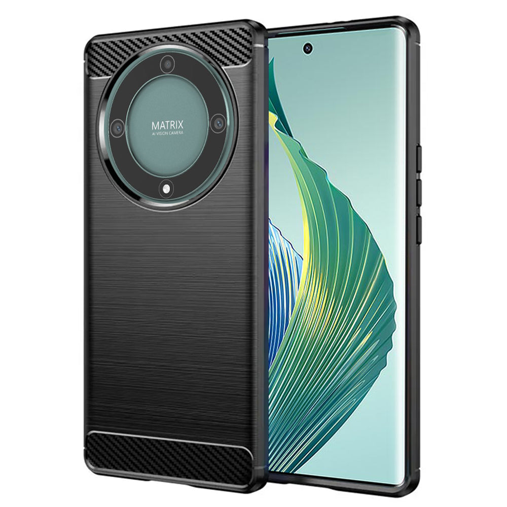Ovitek za Honor Magic5 Lite, Techsuit, Karbon, Črn