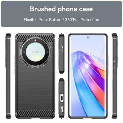 Ovitek za Honor Magic5 Lite, Techsuit, Karbon, Črn