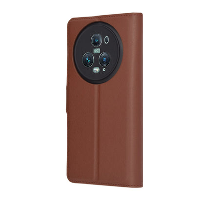 Case for Honor Magic5 Pro, Techsuit, Leather Folio, Brown