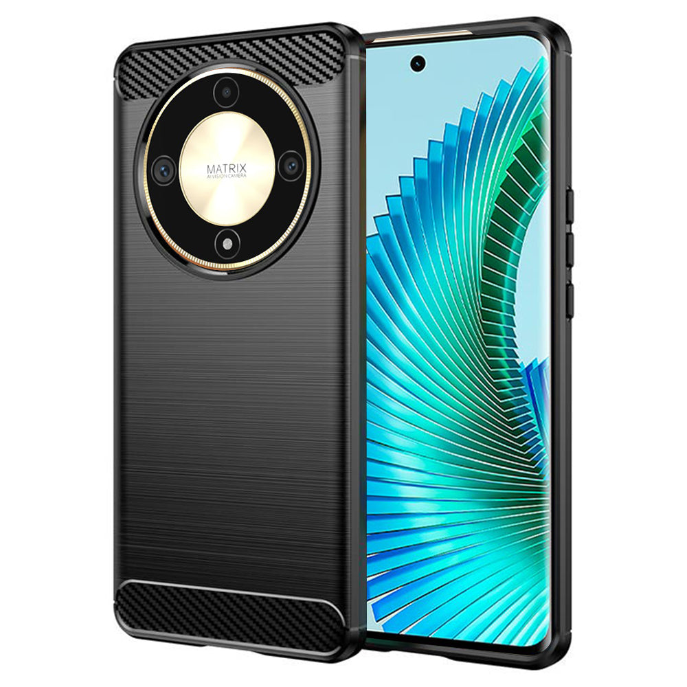 Ovitek za Honor Magic6 Lite, Techsuit, ogljik, črn