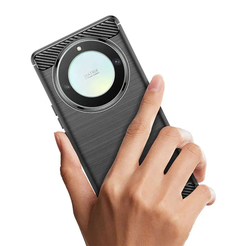 Ovitek za Honor Magic6 Lite, Techsuit, ogljik, črn