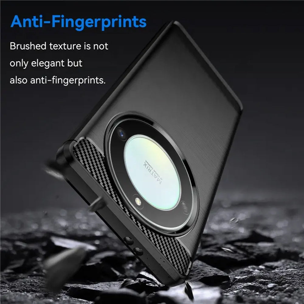 Ovitek za Honor Magic6 Lite, Techsuit, ogljik, črn