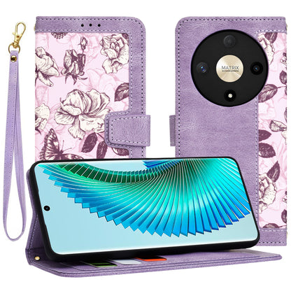 Ovitek za Honor Magic6 Lite, Techsuit, FlipCraft, Vijoličen