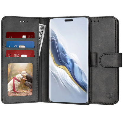 Ovitek za Honor Magic6 Pro, Techsuit, Diary Book, črn