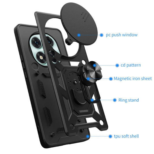 Ovitek za Honor Magic7 Pro, Techsuit, CamShield, Črn