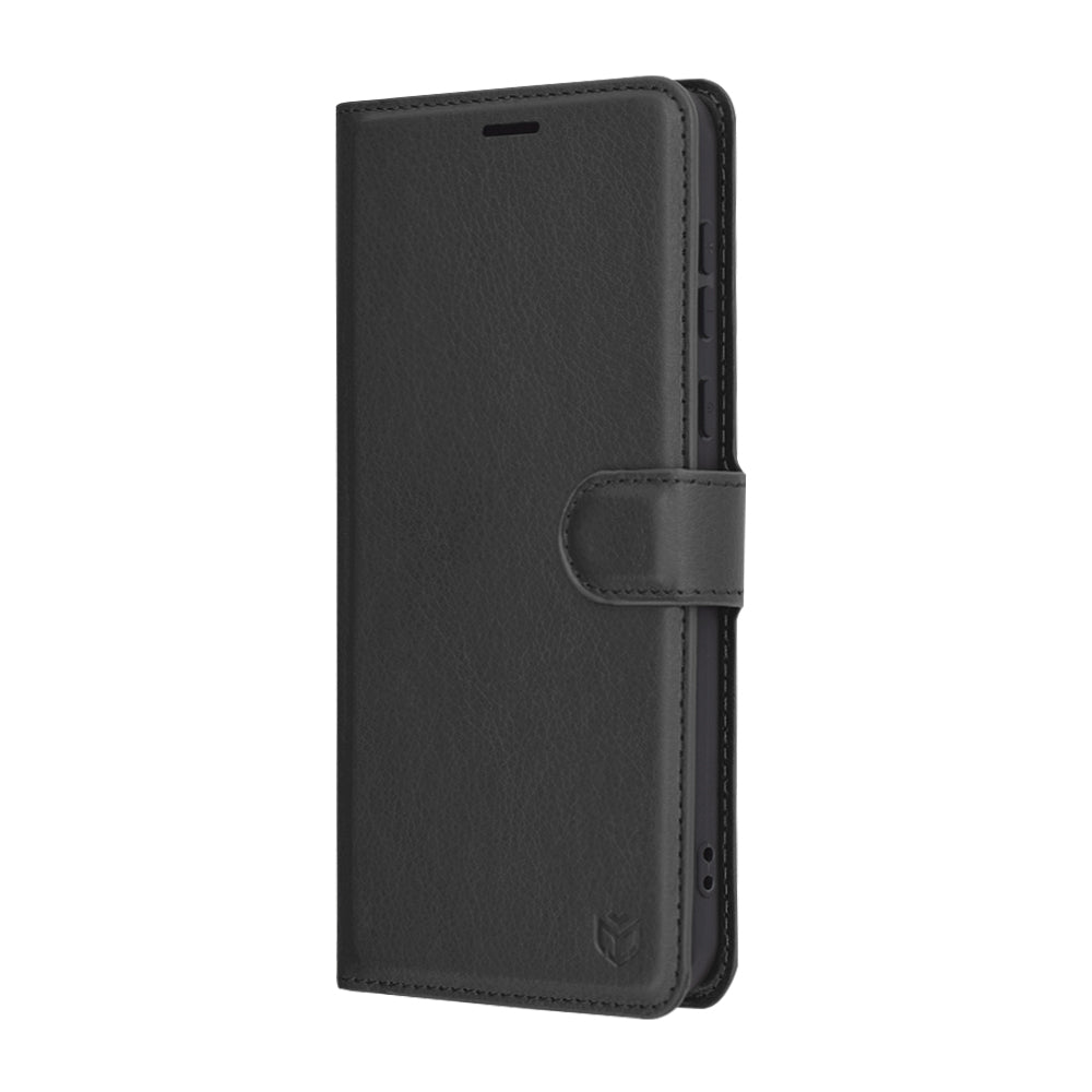Ovitek za Honor Magic7 Pro, Techsuit, usnjeni folio, črn