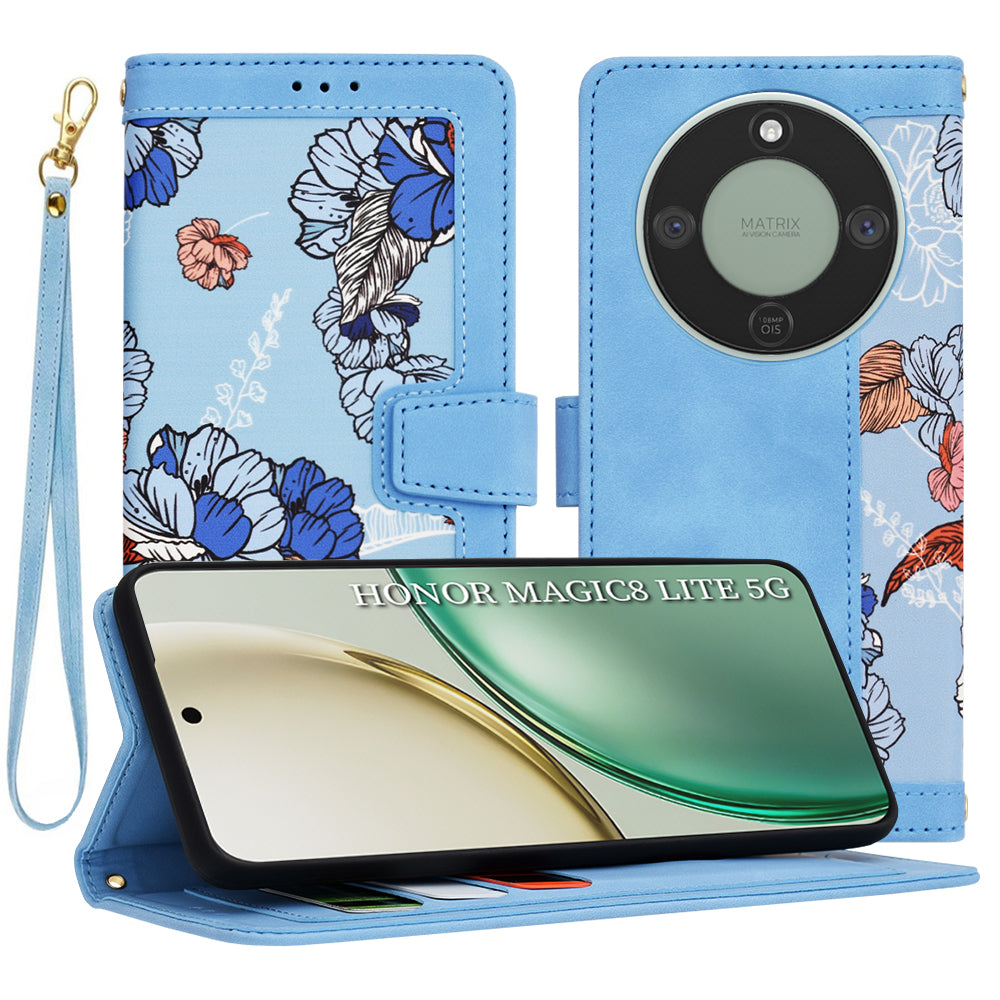 Ovitek za Honor Magic8 Lite, Techsuit, FlipCraft, Modra