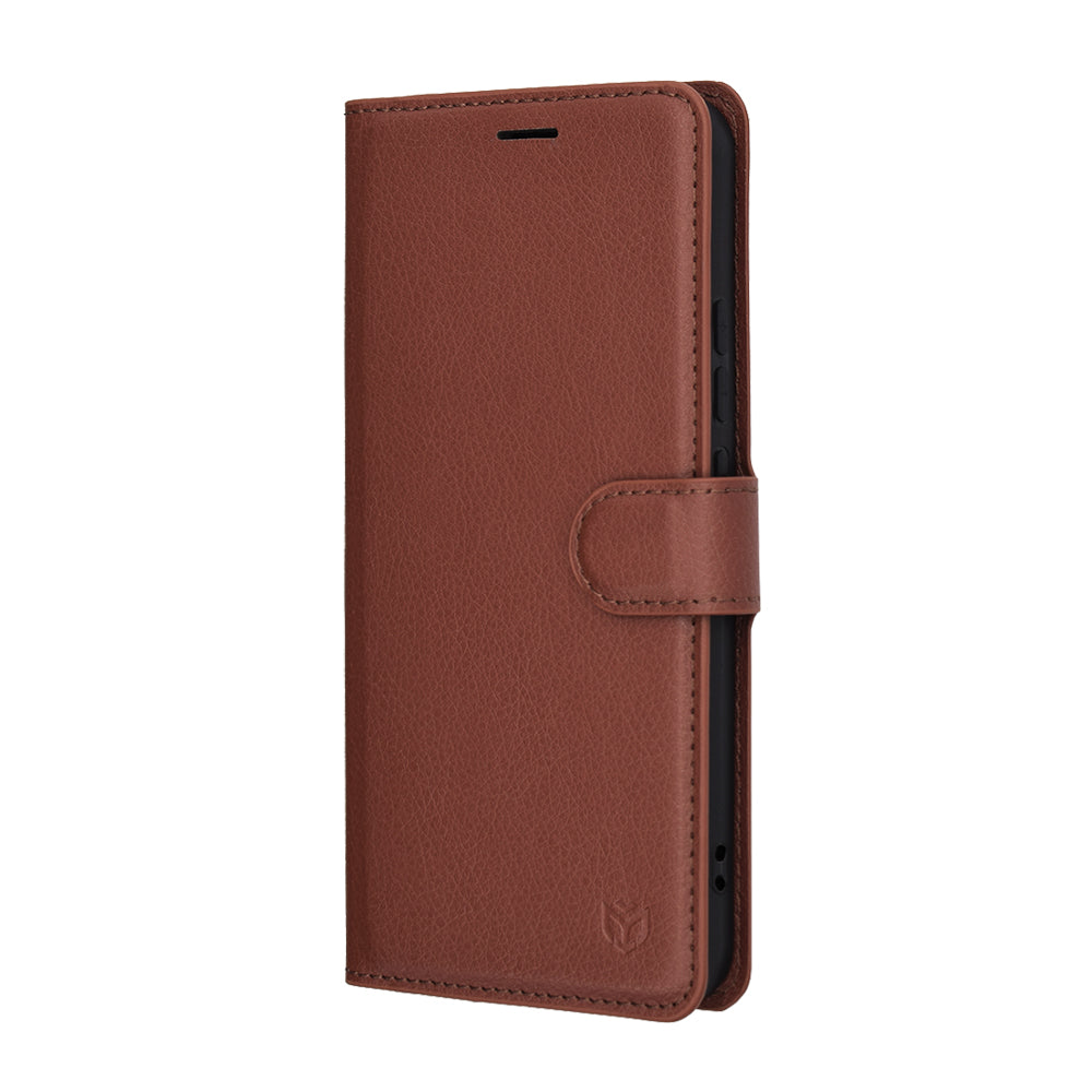 Ovitek za Honor Magic8 Lite, Techsuit, Leather Folio, rjava