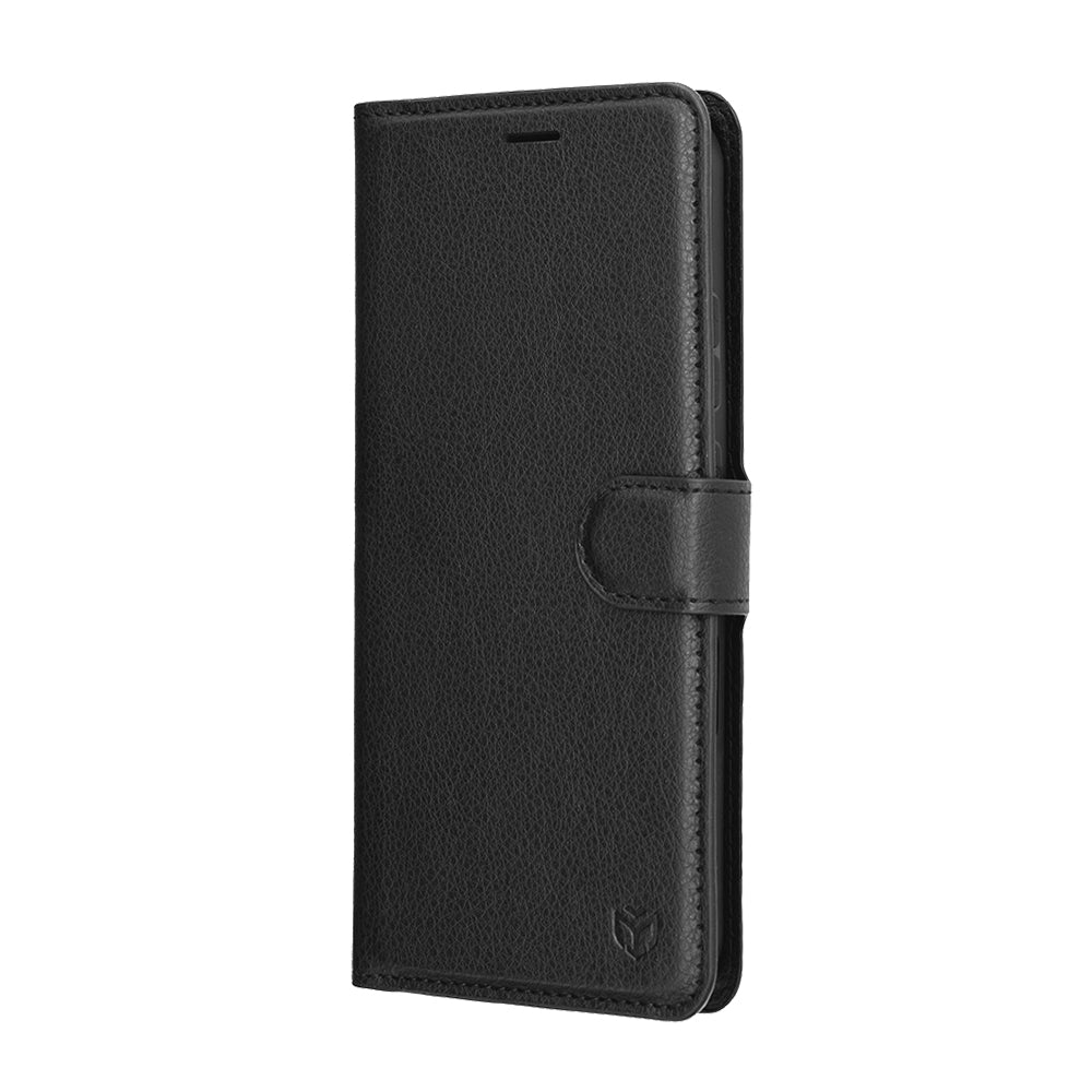 Ovitek za Honor Magic8 Pro, Techsuit, usnjen folio, črn