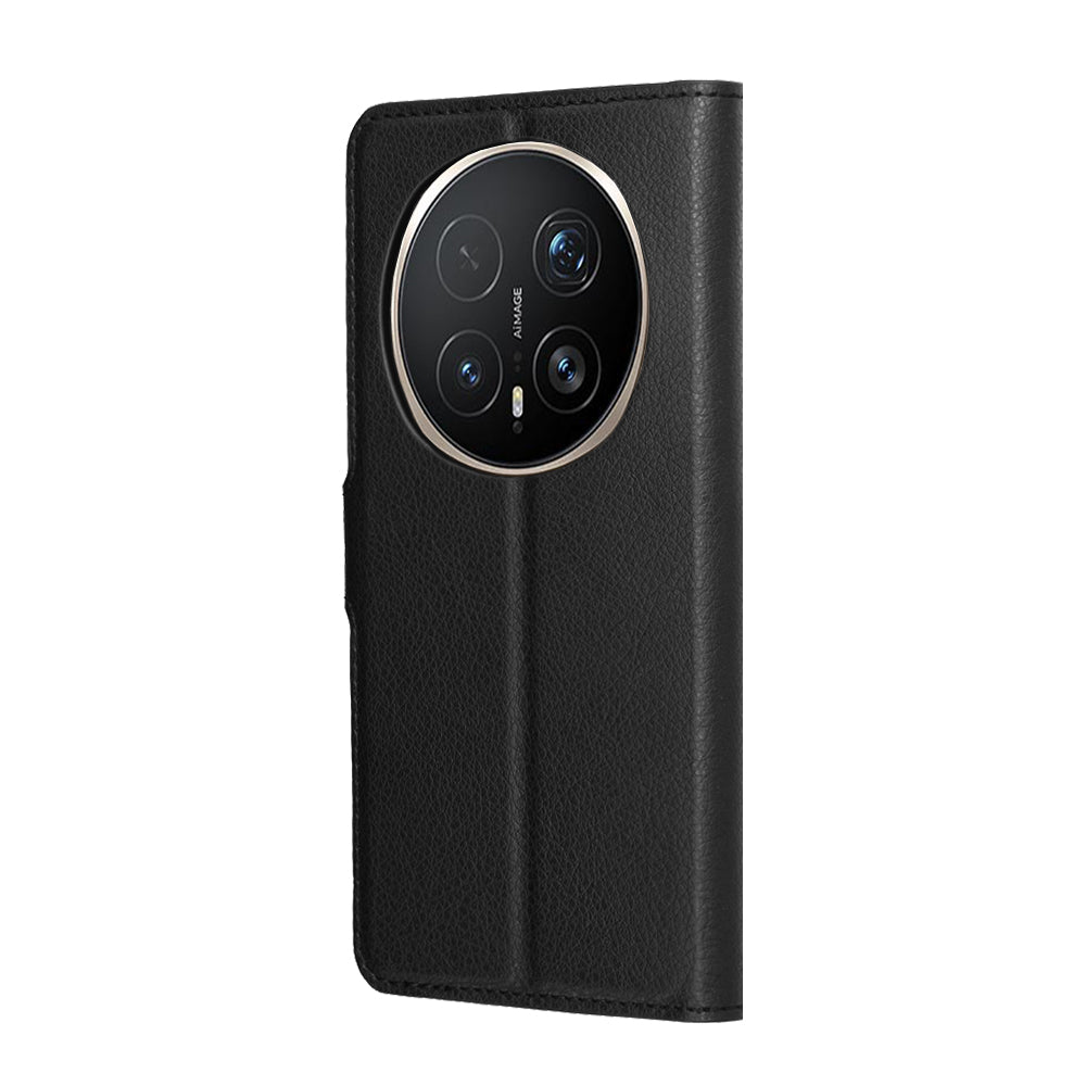 Ovitek za Honor Magic8 Pro, Techsuit, usnjen folio, črn