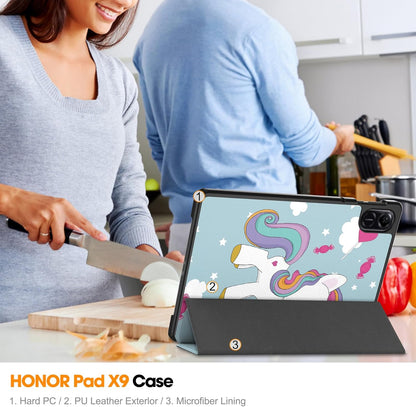 Ovitek za Honor Pad X8a, Techsuit, FoldPro Unicorn, večbarven