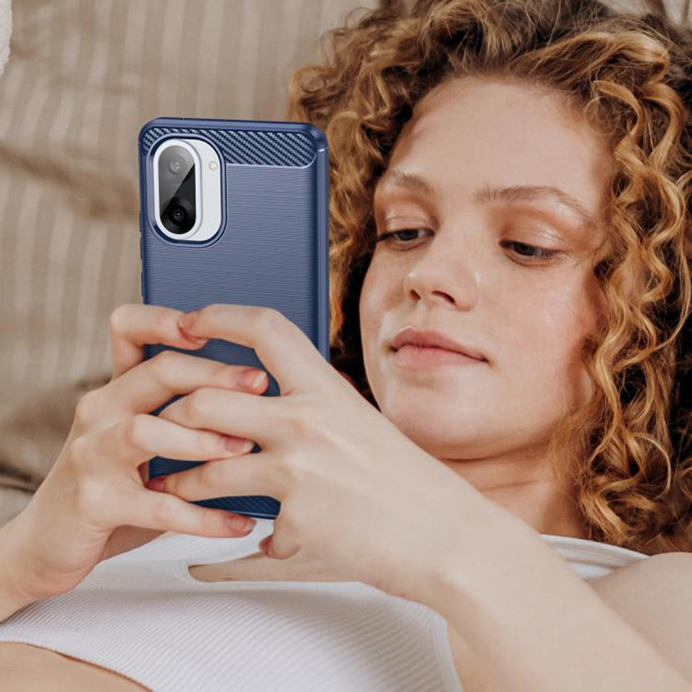 Ovitek za Honor X5c Plus, Techsuit, Carbon, Modra