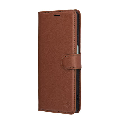 Ovitek za Honor X5c Plus, Techsuit, Leather Folio, rjava