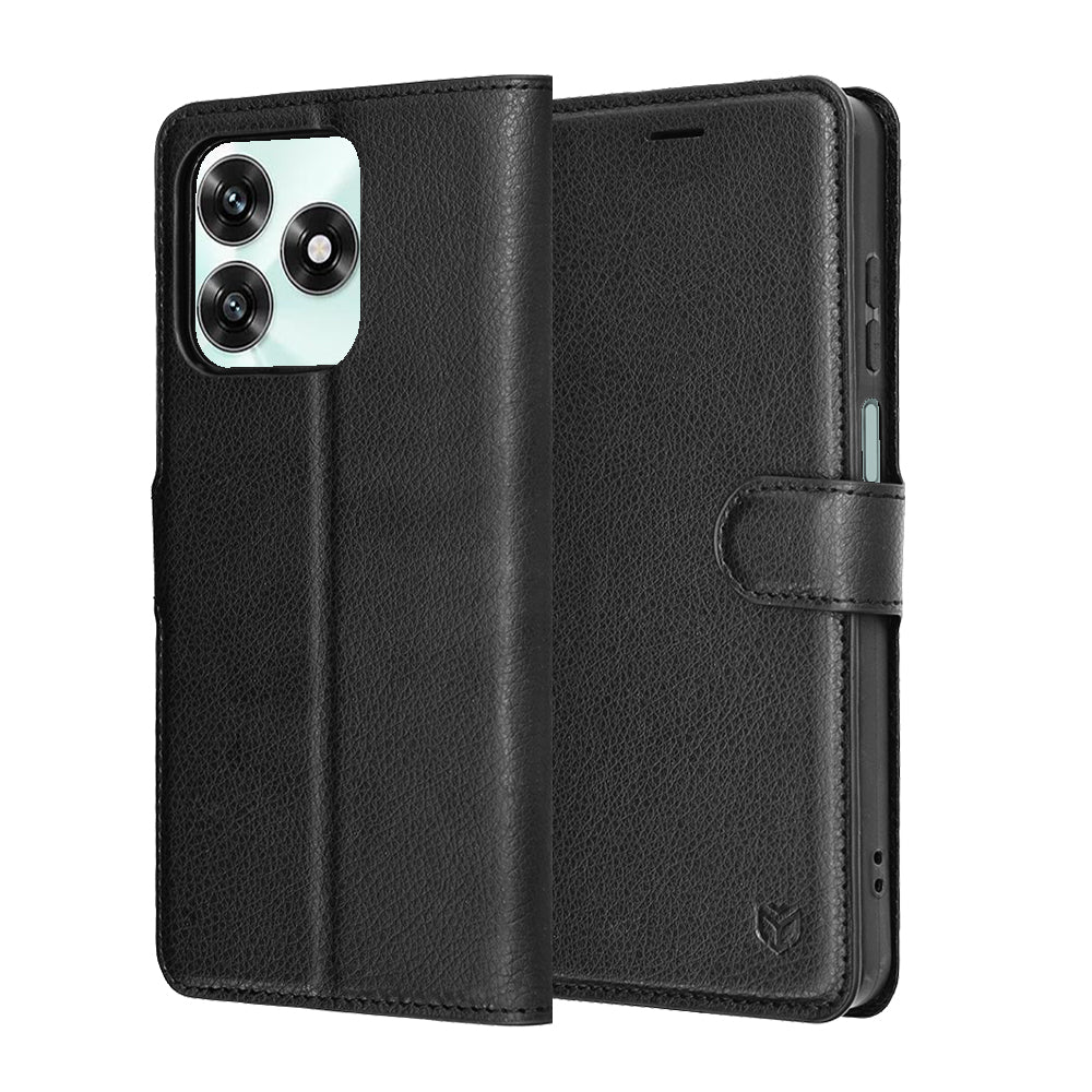 Ovitek za Honor X5c Plus, Techsuit, Leather Folio, Črn