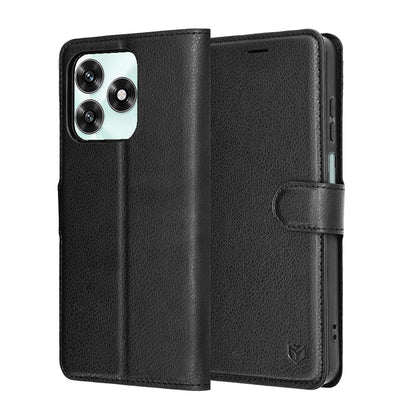 Ovitek za Honor X5c Plus, Techsuit, Leather Folio, Črn