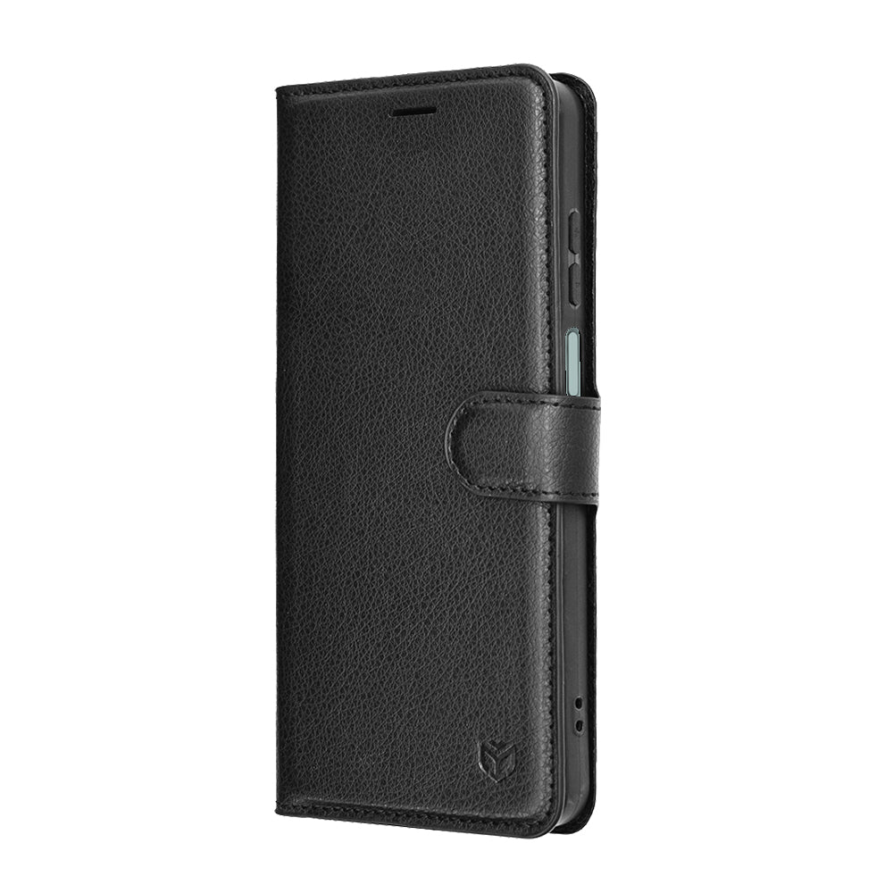Ovitek za Honor X5c Plus, Techsuit, Leather Folio, Črn