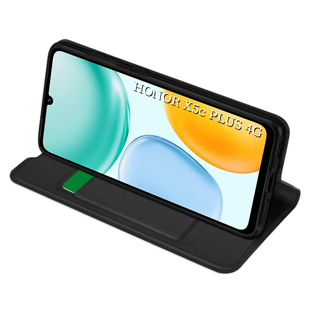 Ovitek za Honor X5c Plus, Techsuit, Magskin Book, črn