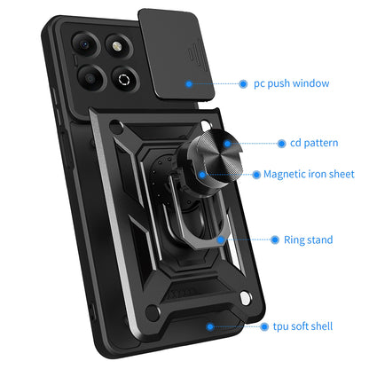 Ovitek za Honor X6b, Techsuit, CamShield, Črn