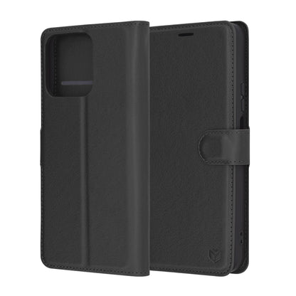 Ovitek za Honor X7c / 200 Smart, Techsuit, usnjeni folio, črn