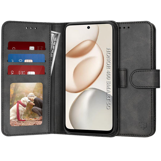 Case for Honor 400 Smart 4G / X7d 4G, Techsuit, Diary Book, Black