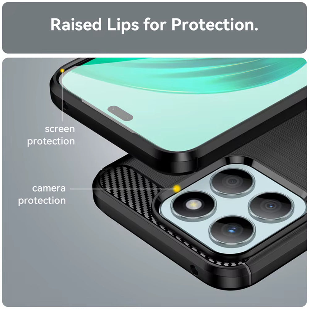 Case for Honor X8c, Techsuit, Carbon, Blue