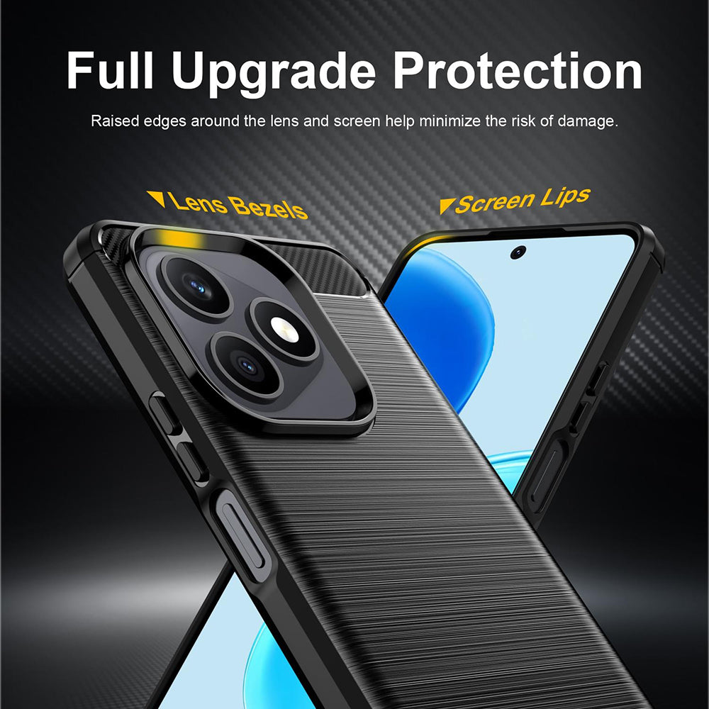 Ovitek za Honor X8d, Techsuit, Karbon, Črn