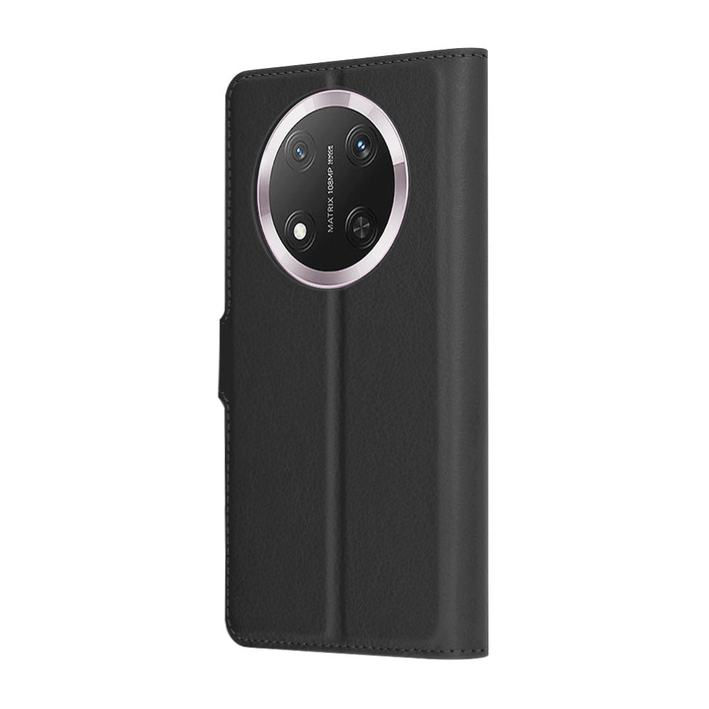 Ovitek za Honor X9c / Magic7 Lite, Techsuit, usnjen folio, črn