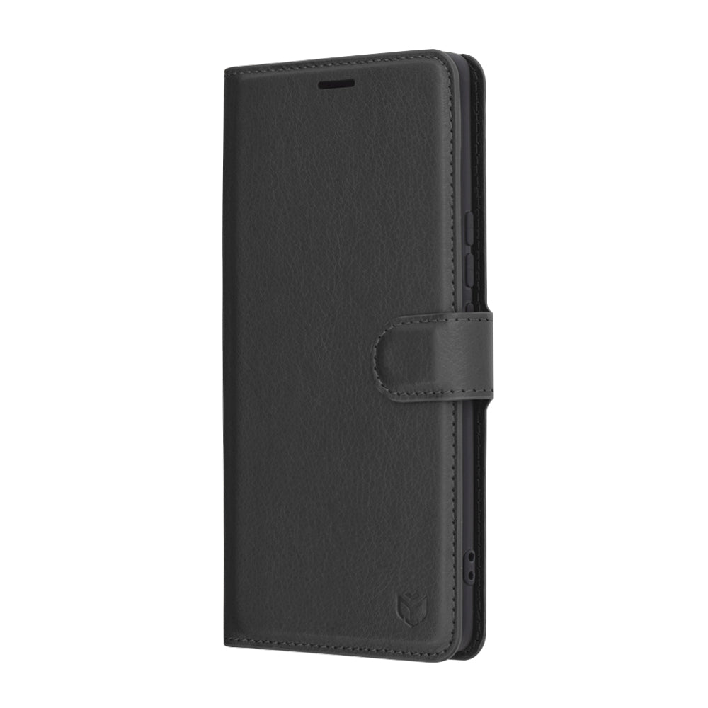 Ovitek za Honor X9c / Magic7 Lite, Techsuit, usnjen folio, črn