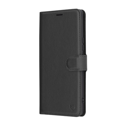 Ovitek za Honor X9c / Magic7 Lite, Techsuit, usnjen folio, črn