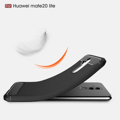 Ovitek za Huawei Mate 20 Lite, Techsuit, Karbon, Črn