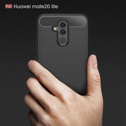 Ovitek za Huawei Mate 20 Lite, Techsuit, Karbon, Črn