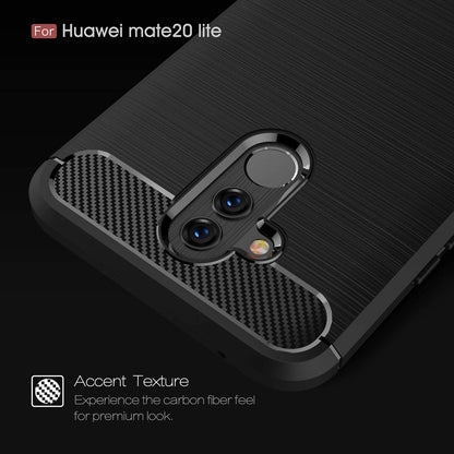 Ovitek za Huawei Mate 20 Lite, Techsuit, Karbon, Črn