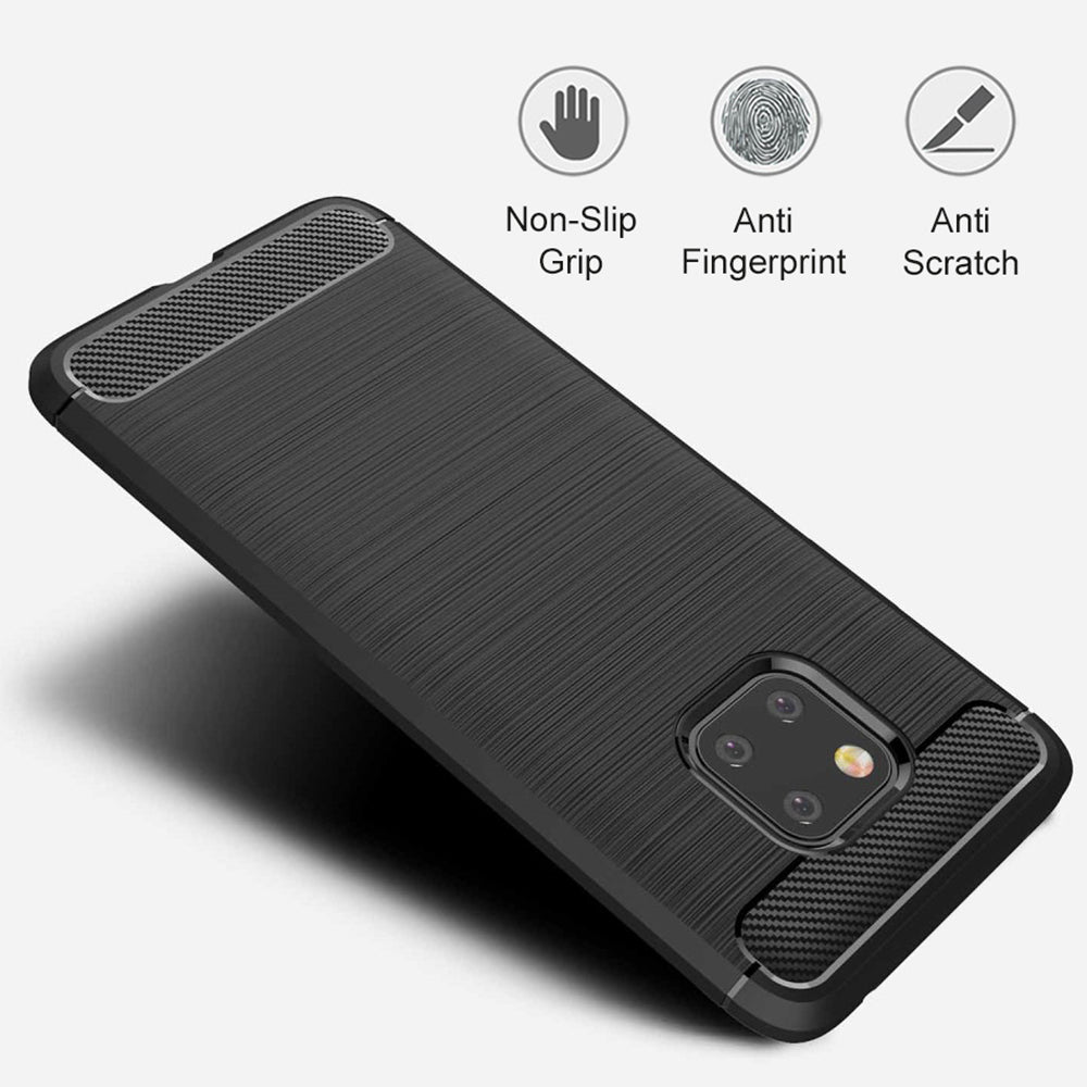 Ovitek za Huawei Mate 20 Pro, Techsuit, Karbon, Črn