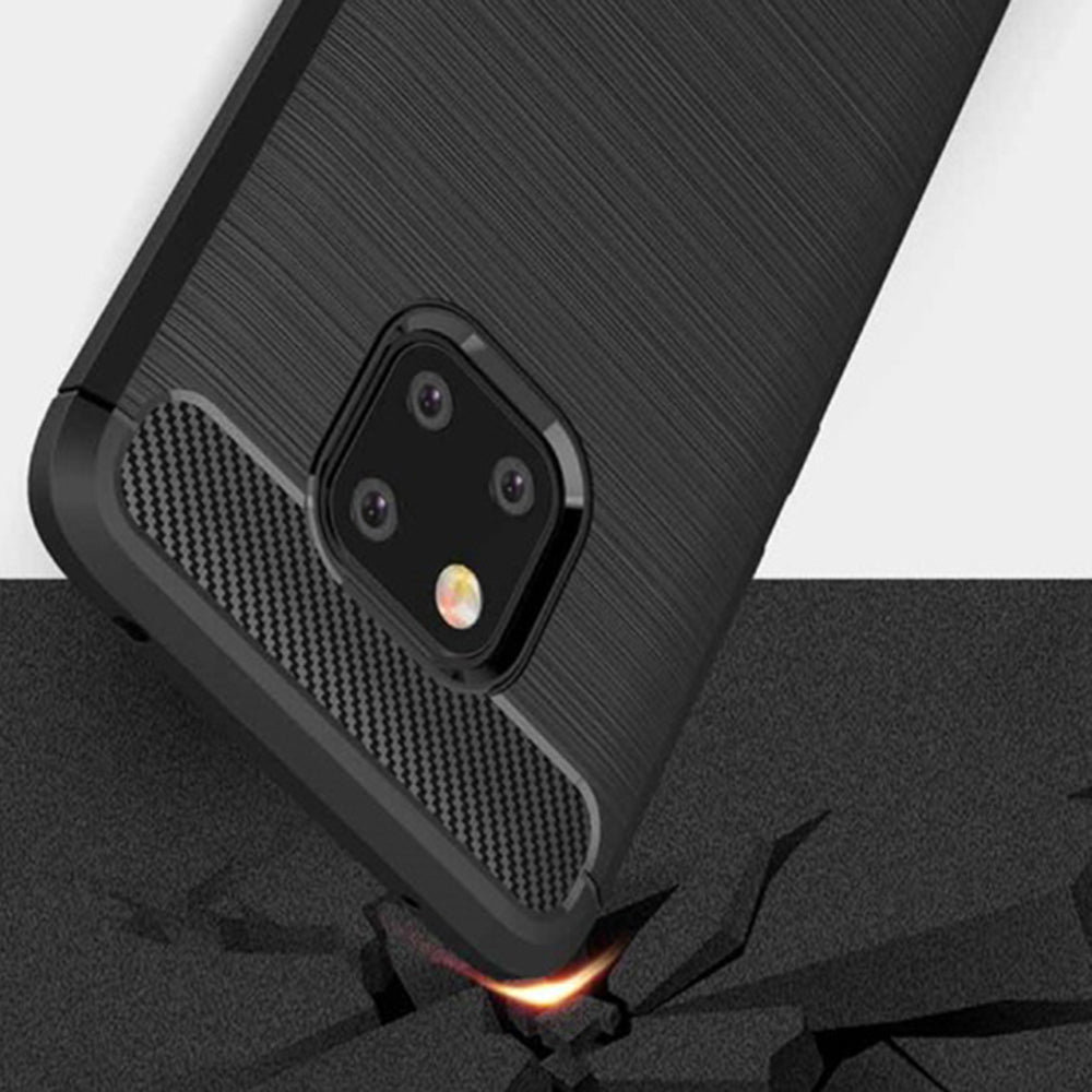 Ovitek za Huawei Mate 20 Pro, Techsuit, Karbon, Črn