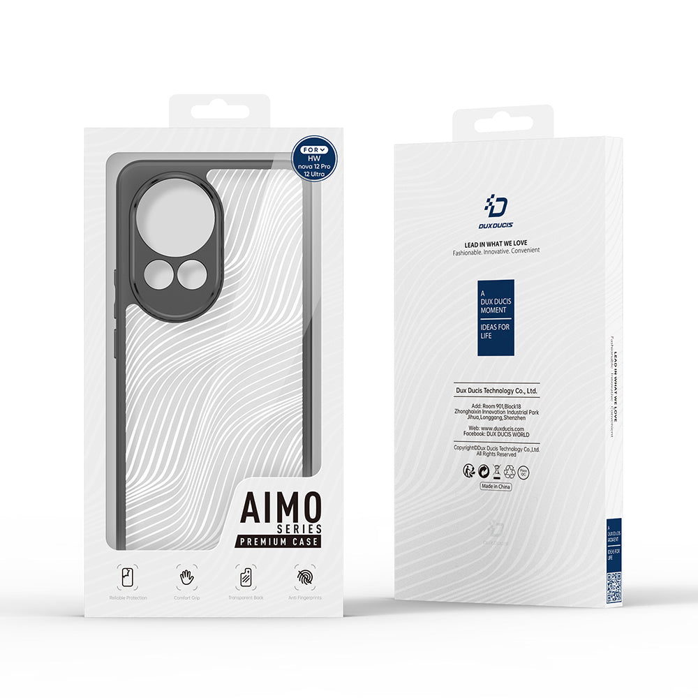 Ovitek za Huawei nova 12 Pro, DUX DUCIS, Aimo, Črn