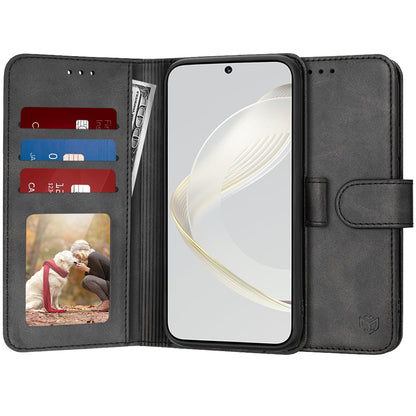 Ovitek za Huawei nova 12s / nova 11, Techsuit, Diary Book, Črn