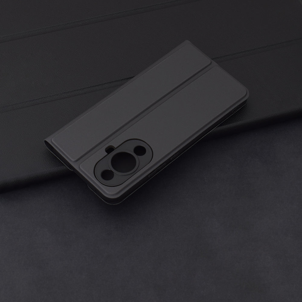 Ovitek za Huawei nova 12s / nova 11, Techsuit, Magskin Book, Črn