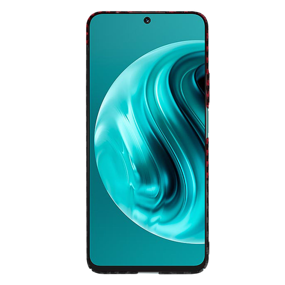 Ovitek za Huawei nova 13i / nova 12i, Techsuit, Carbonite FiberShell, Črno Rdeč