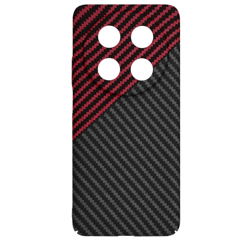 Ovitek za Huawei nova 13i / nova 12i, Techsuit, Carbonite FiberShell, Črno Rdeč