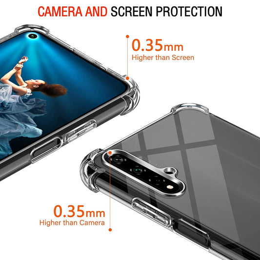 Ovitek za Huawei nova 5T / Honor 20, Techsuit, odporen proti udarcem, prozoren