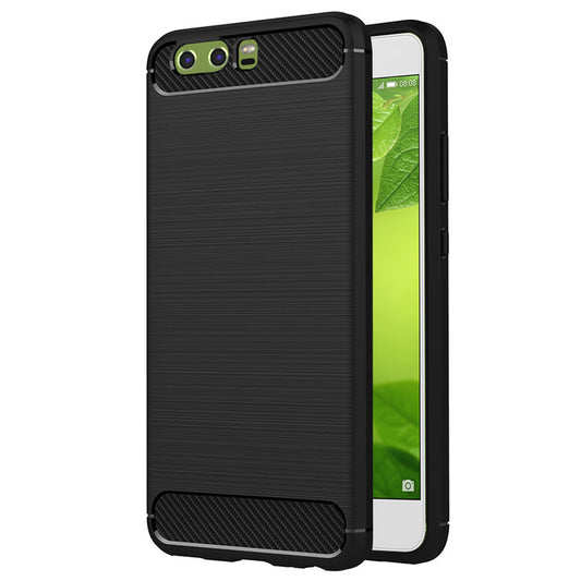Ovitek za Huawei P10, Techsuit, Karbon, Črn